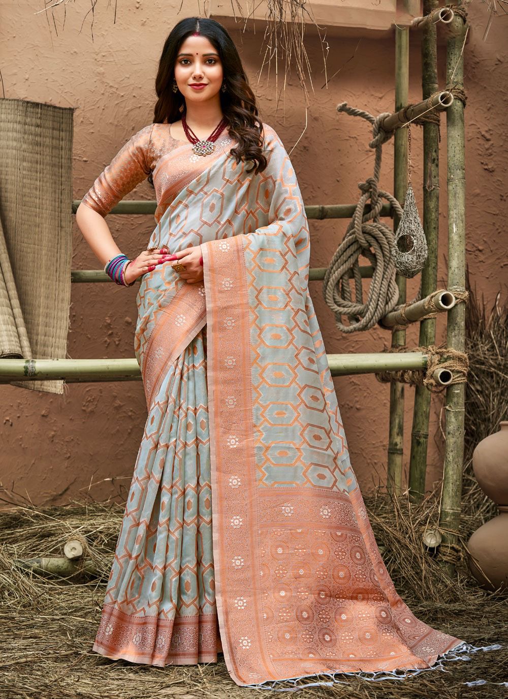 sangam print  mohini organza  gorgeous look saree catalog