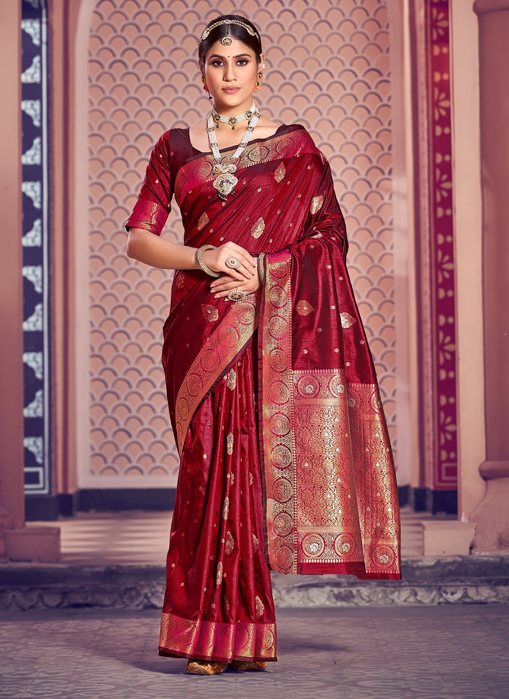 sangam print kavyanjali silk festive look saree catalog