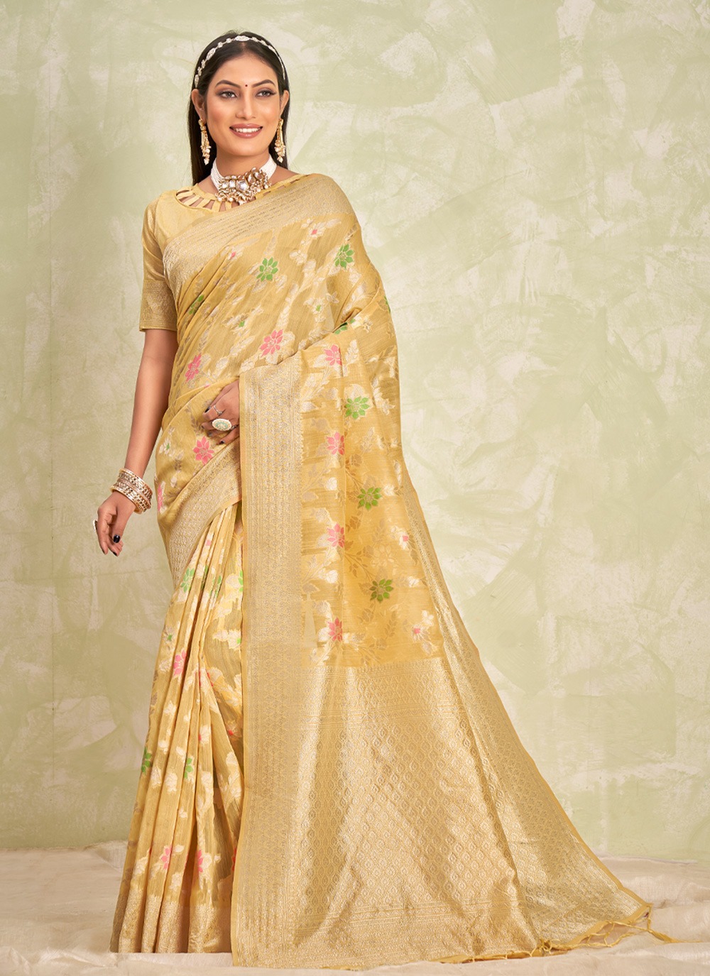 sangam print madhulika cotton elegant look saree catalog