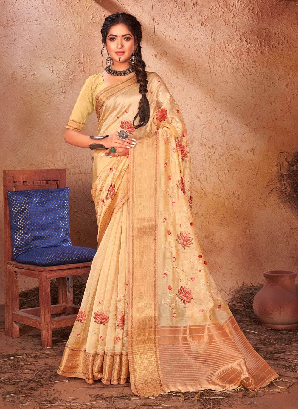 sangam print manbhawan organza decent look saree catalog