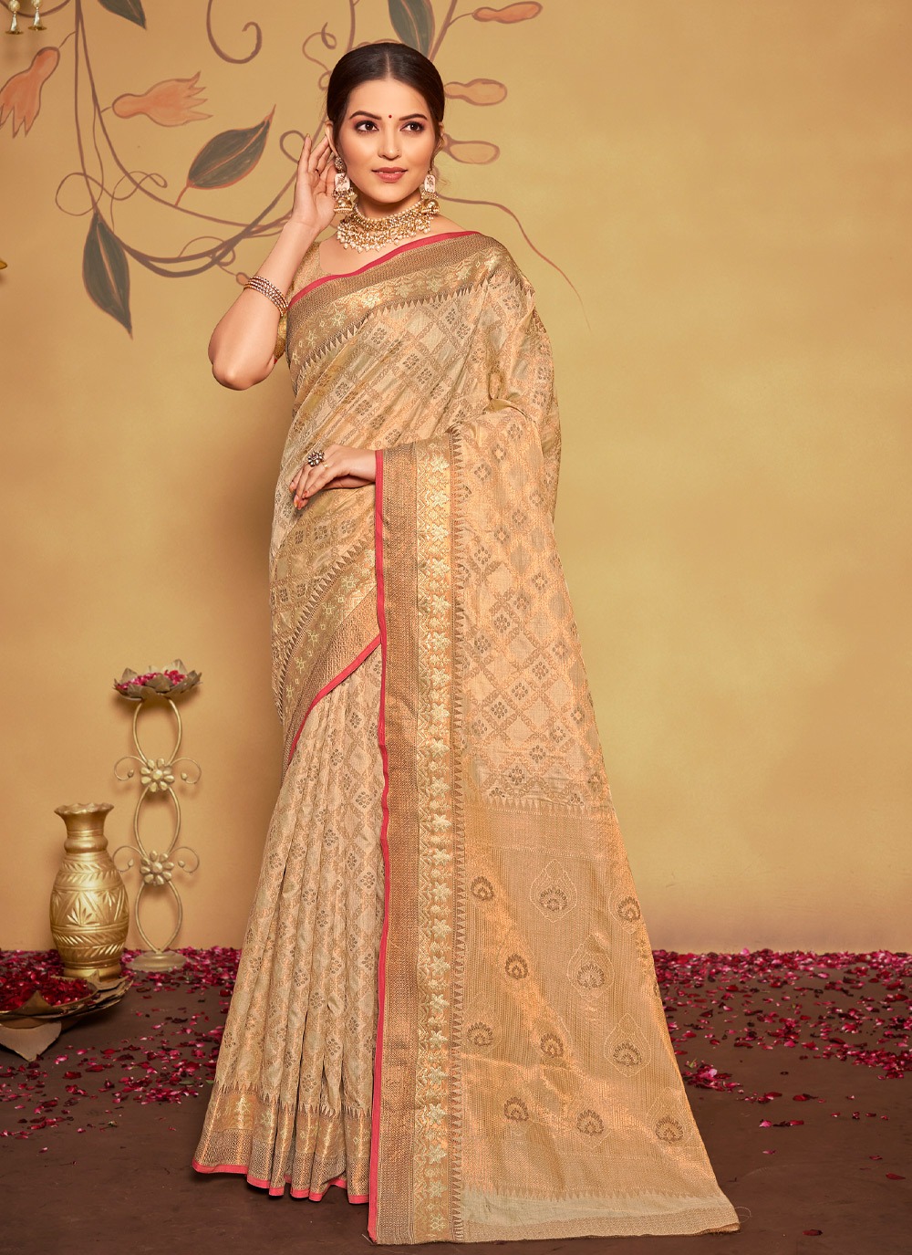 sangam print manikarnika Banarasi Silk elegant look saree catalog