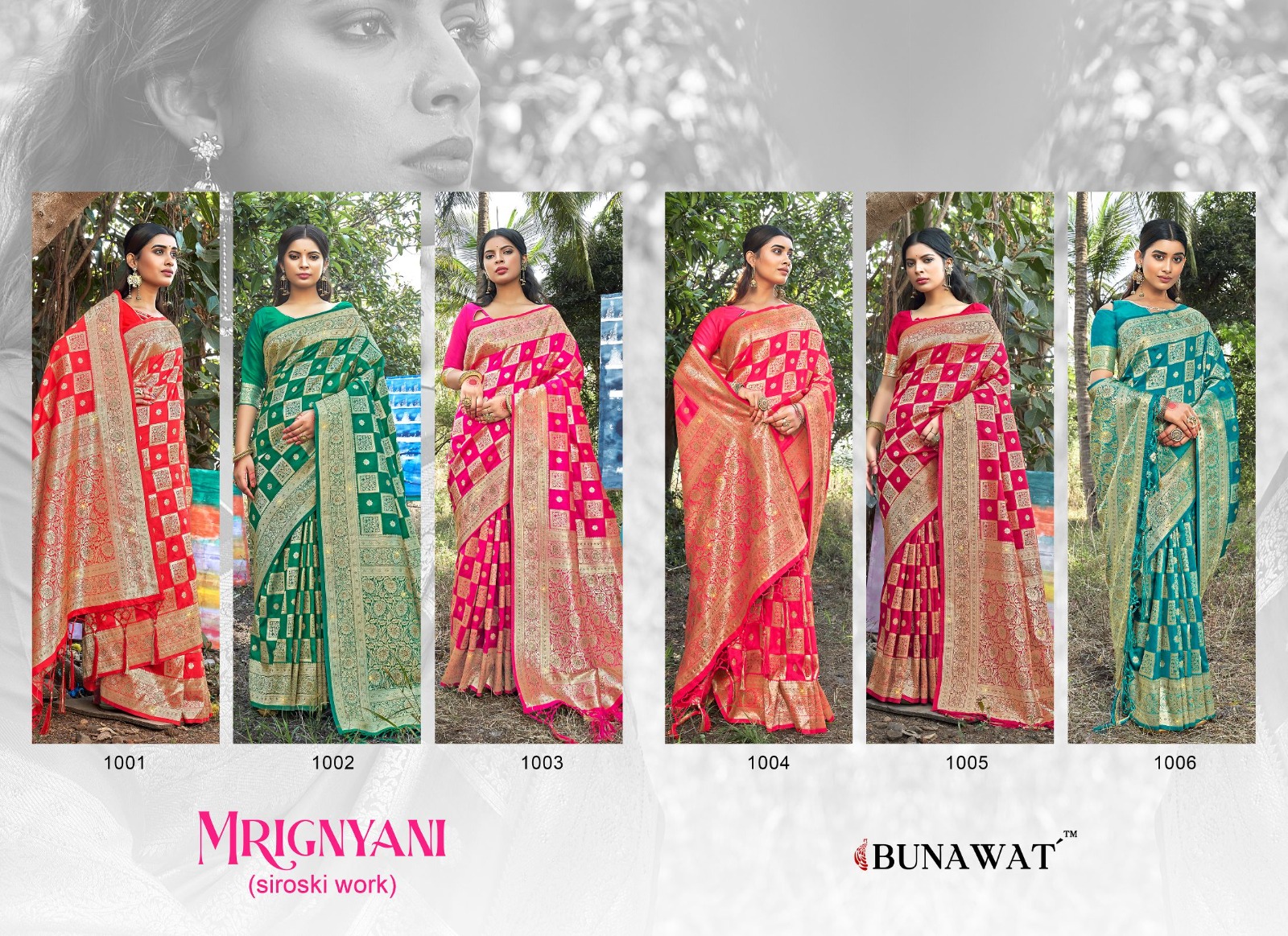 sangam print mrignyani Banarasi Silk elegant look saree catalog