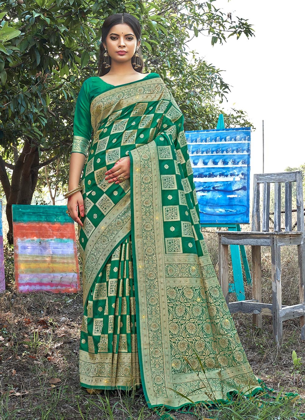 sangam print mrignyani Banarasi Silk elegant look saree catalog