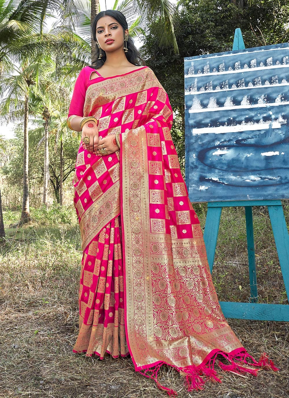 sangam print mrignyani Banarasi Silk elegant look saree catalog