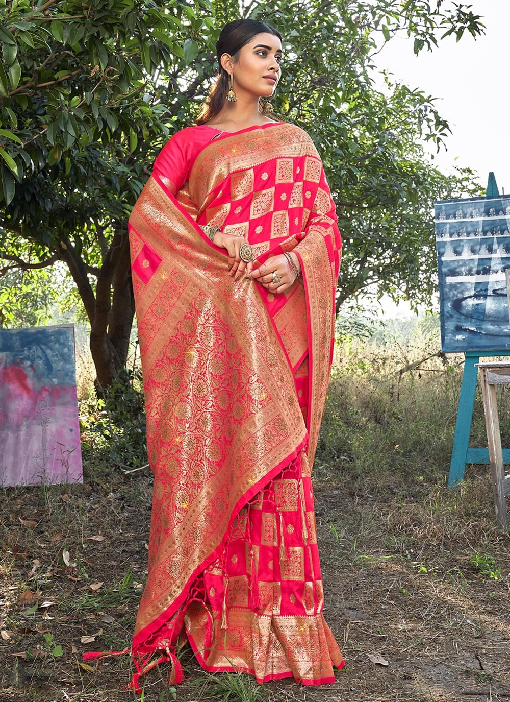 sangam print mrignyani Banarasi Silk elegant look saree catalog