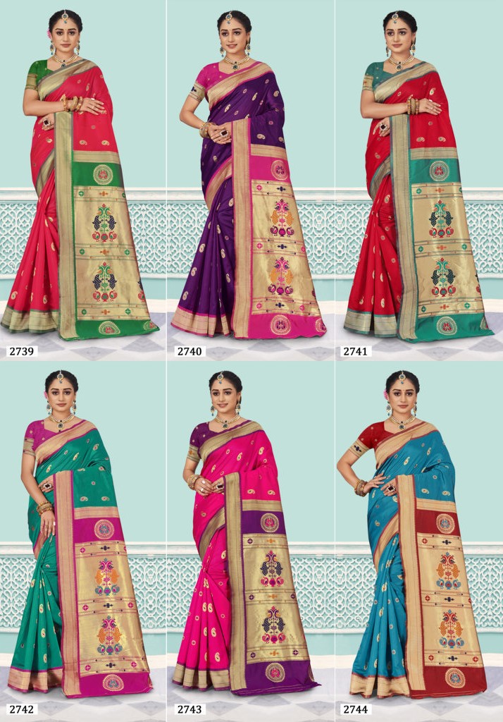 sangam print pihu silk paithani silk festive look saree catalog