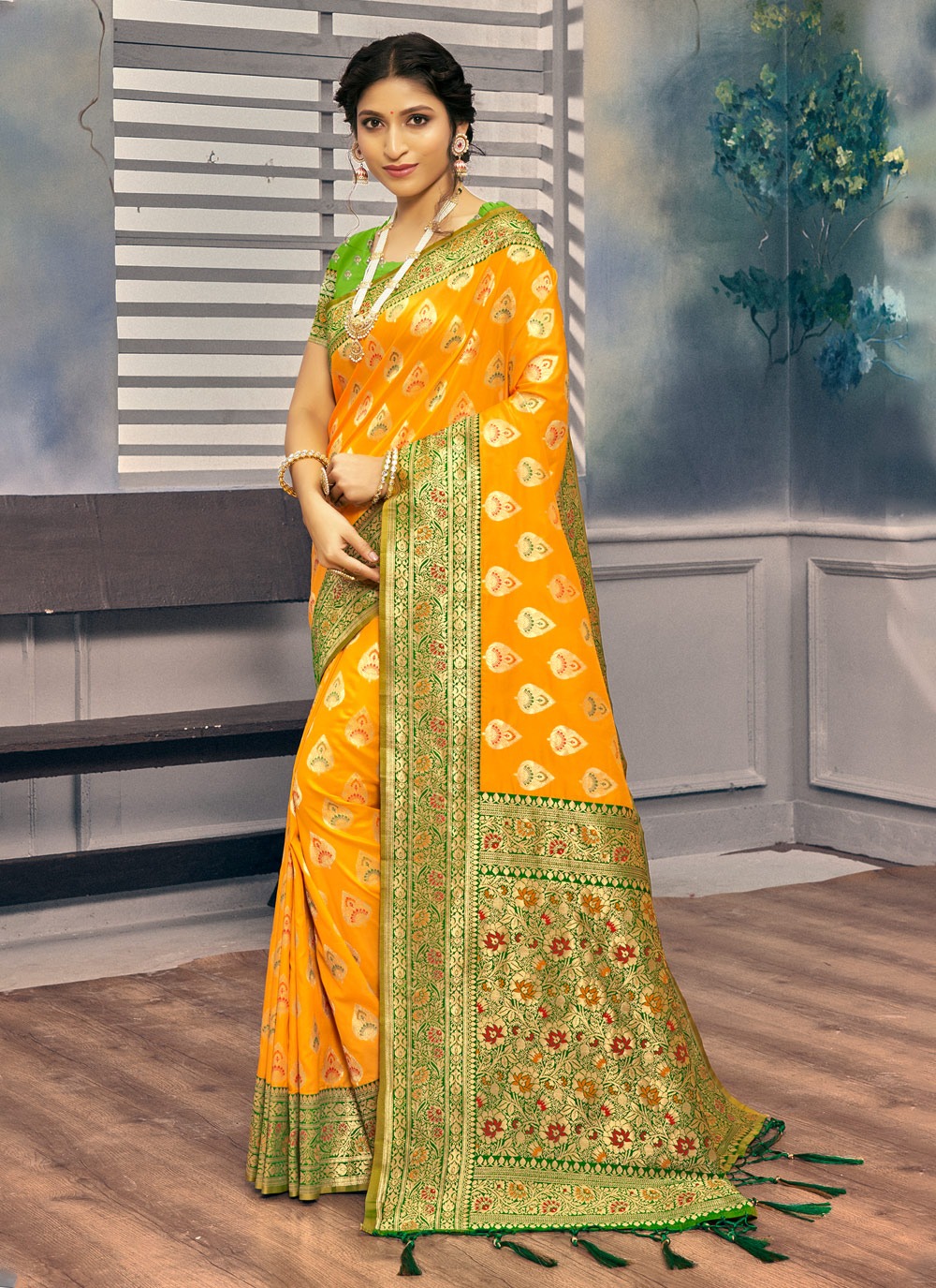 sangam print pushpanjali silk regal look saree catalog