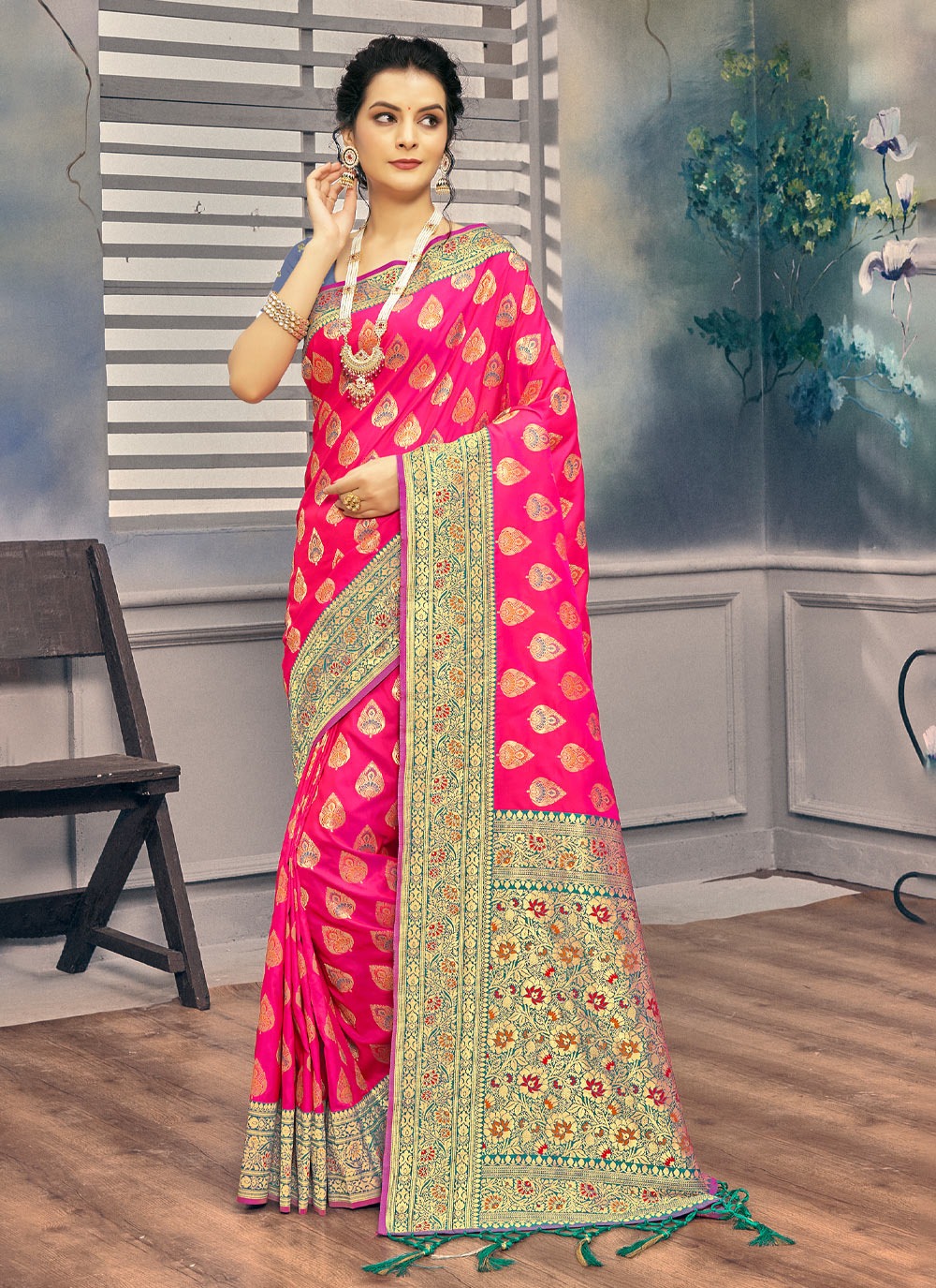 sangam print pushpanjali silk regal look saree catalog