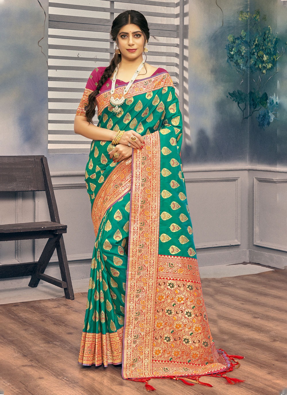 sangam print pushpanjali silk regal look saree catalog