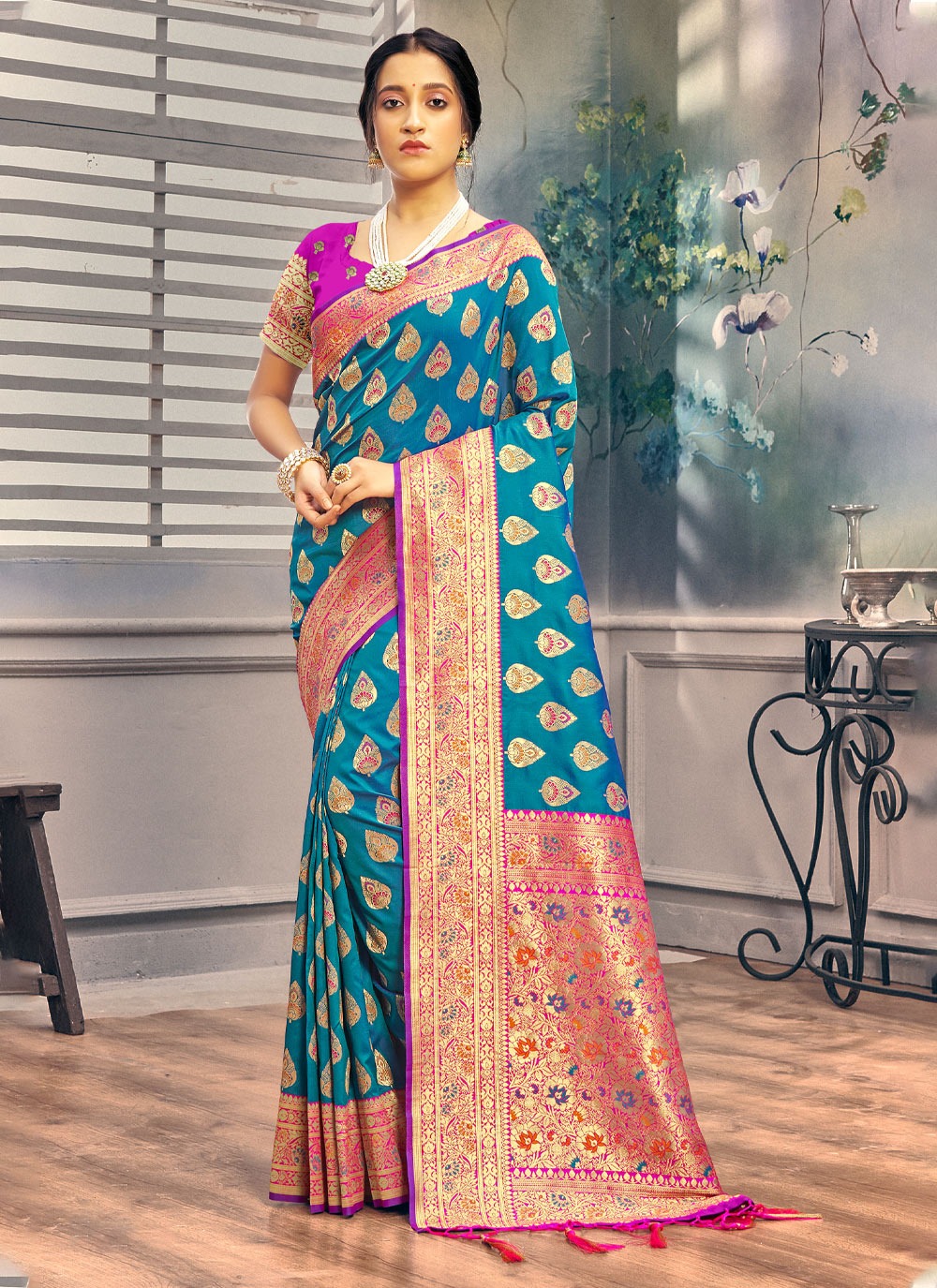 sangam print pushpanjali silk regal look saree catalog