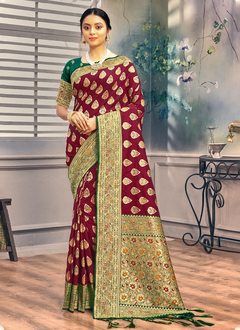 sangam print pushpanjali silk regal look saree catalog