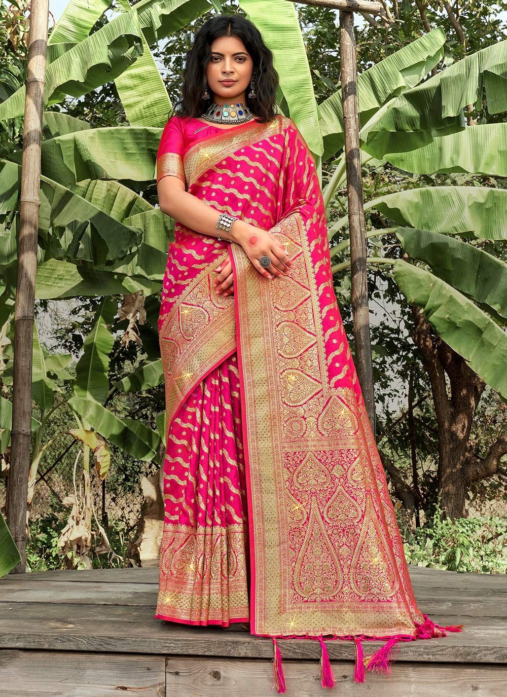 sangam print raj kanya Banarasi Silk elegant look saree catalog