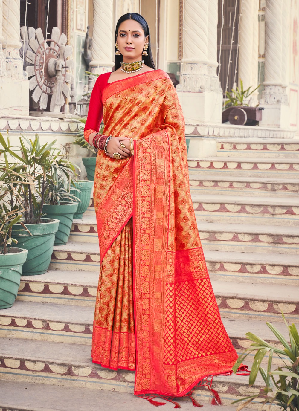 sangam print rajpari silk gorgeous look saree catalog