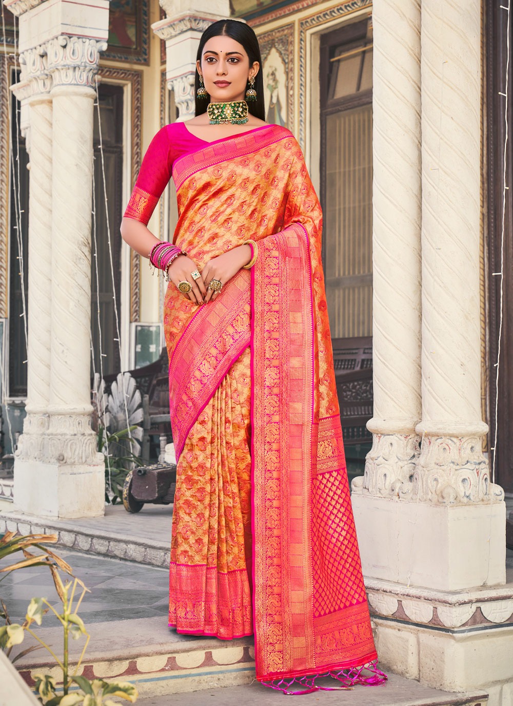 sangam print rajpari silk gorgeous look saree catalog