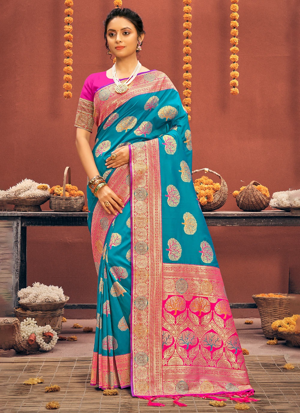 sangam print sadhna silk Banarasi Silk elegant look saree catalog