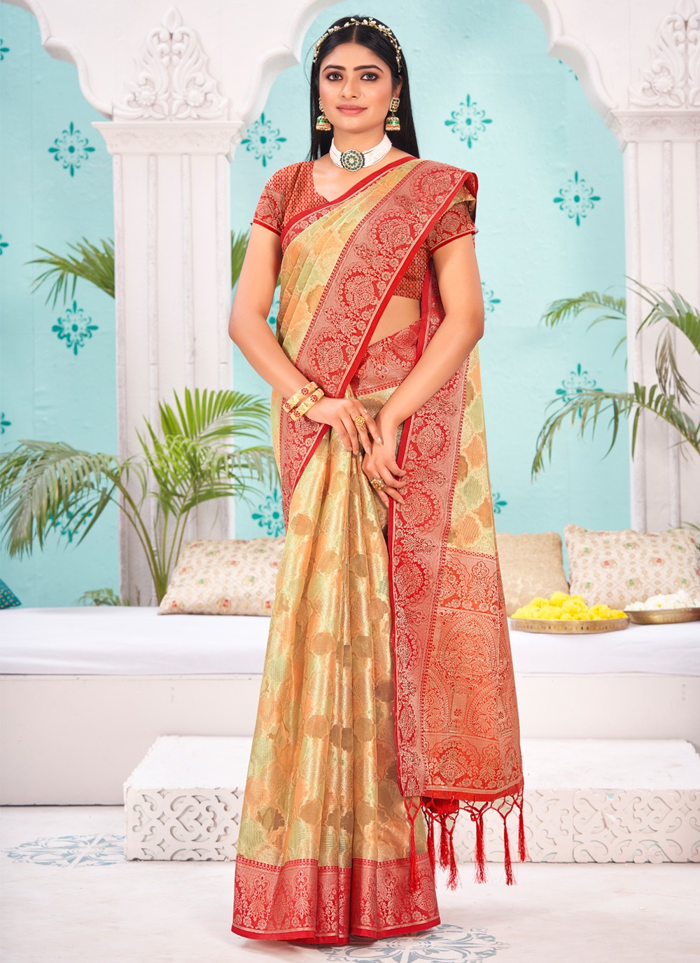 sangam print shanti organza new and modern style saree catalog