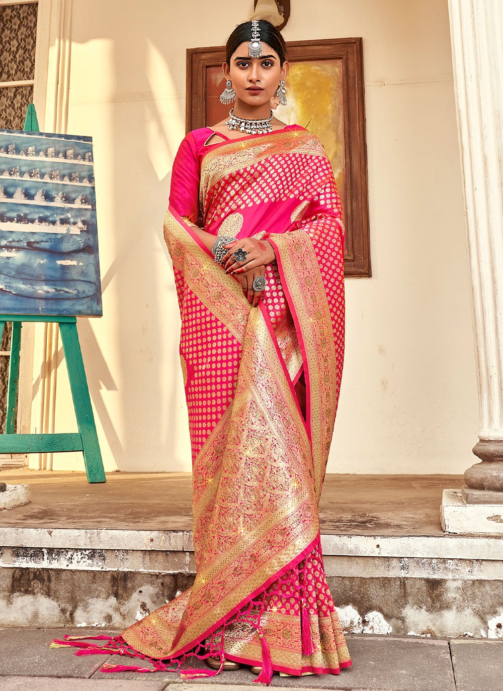 sangam print varlaxmi silk elegant saree catalog