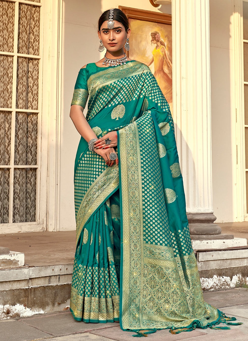 sangam print varlaxmi silk elegant saree catalog