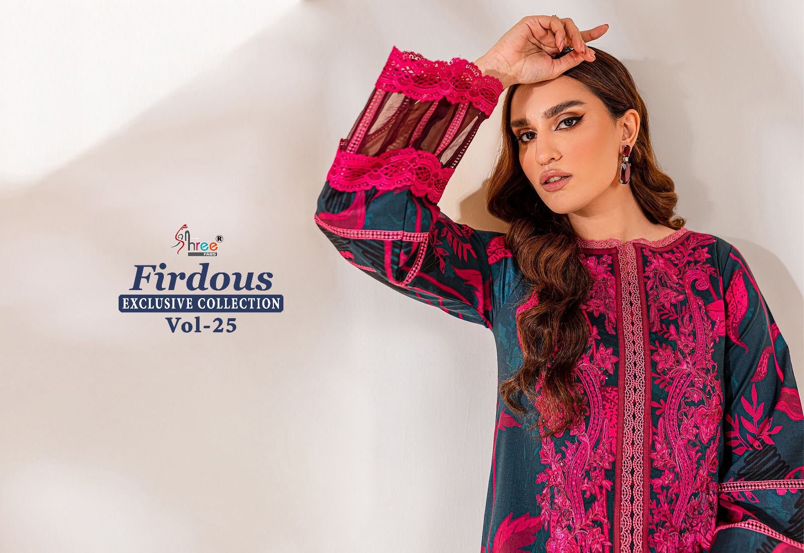 shree fabs firdous exclusive collection vol 25 cotton decent look salwar suit with siffon dupatta catalog