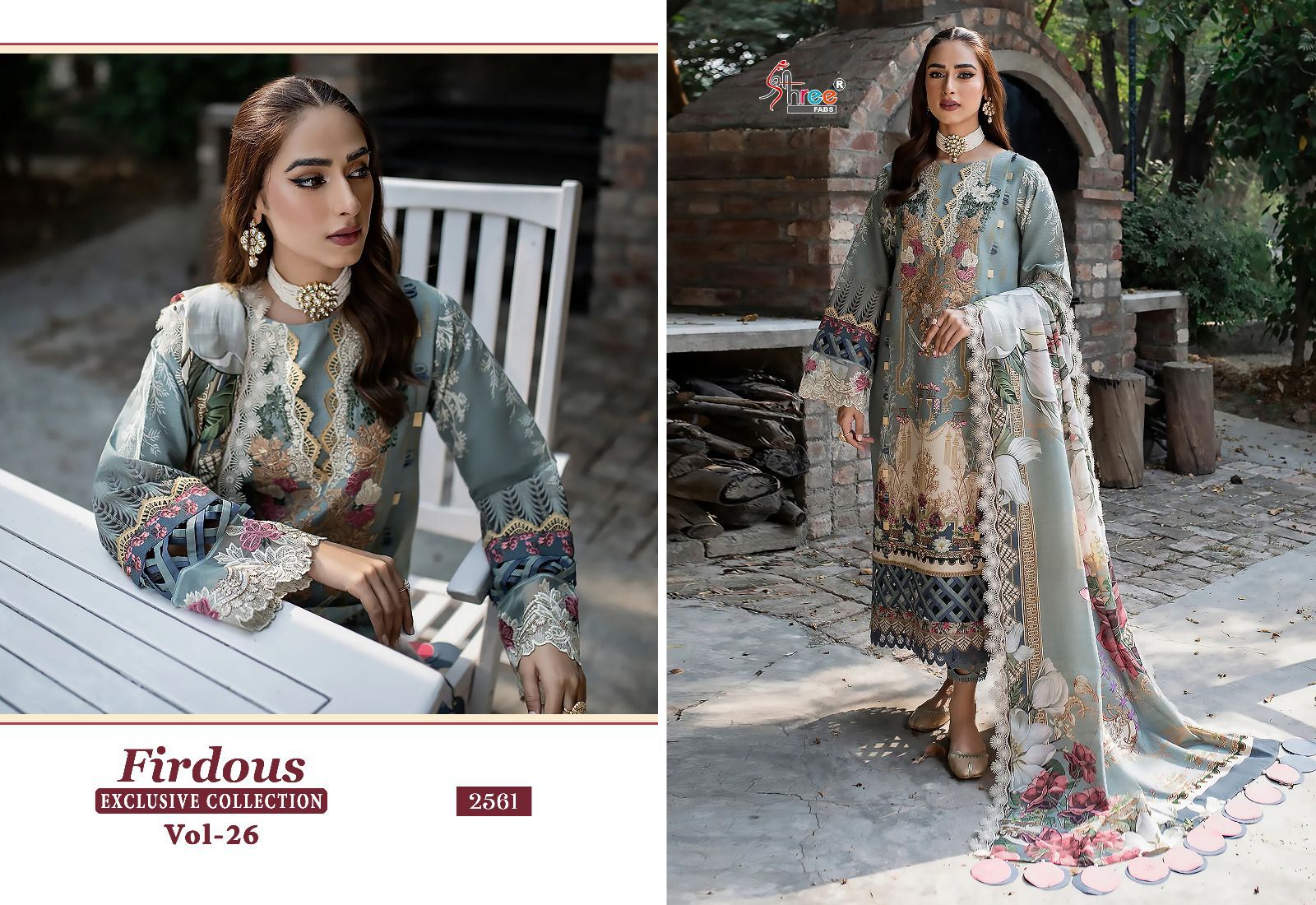 shree fabs firdous exclusive collection vol 26 cotton decent look salwar suit with siffon dupatta catalog