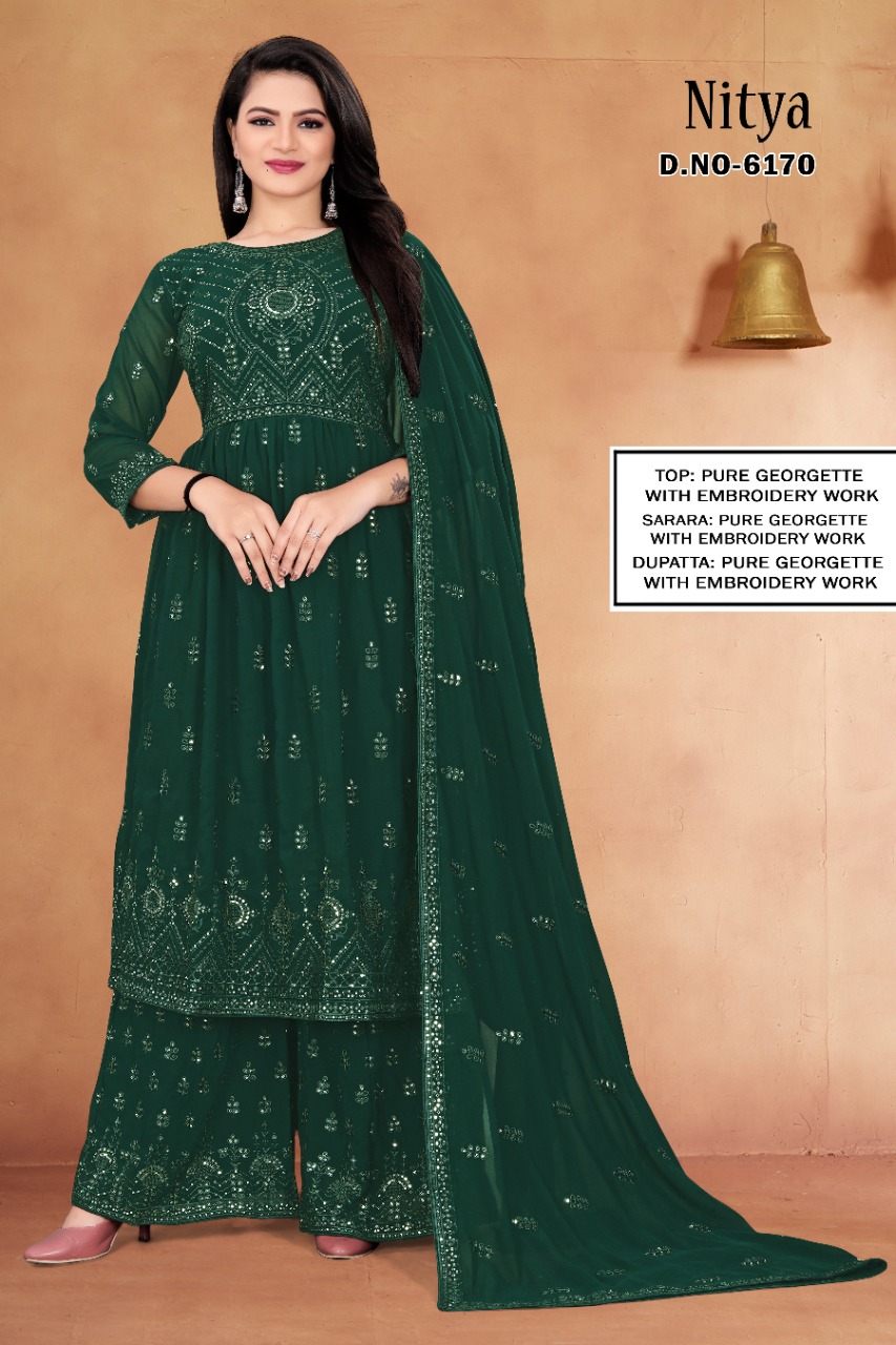 vedanti nitya georgette catchy look salwar suit catalog