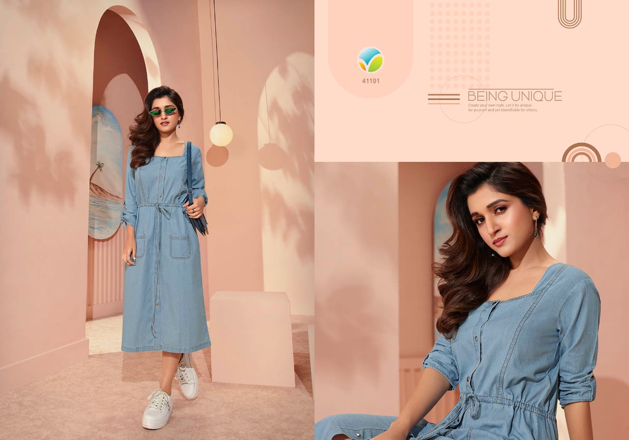 vinay fashion Tumbaa the denim 3 denim innovative look kurti catalog