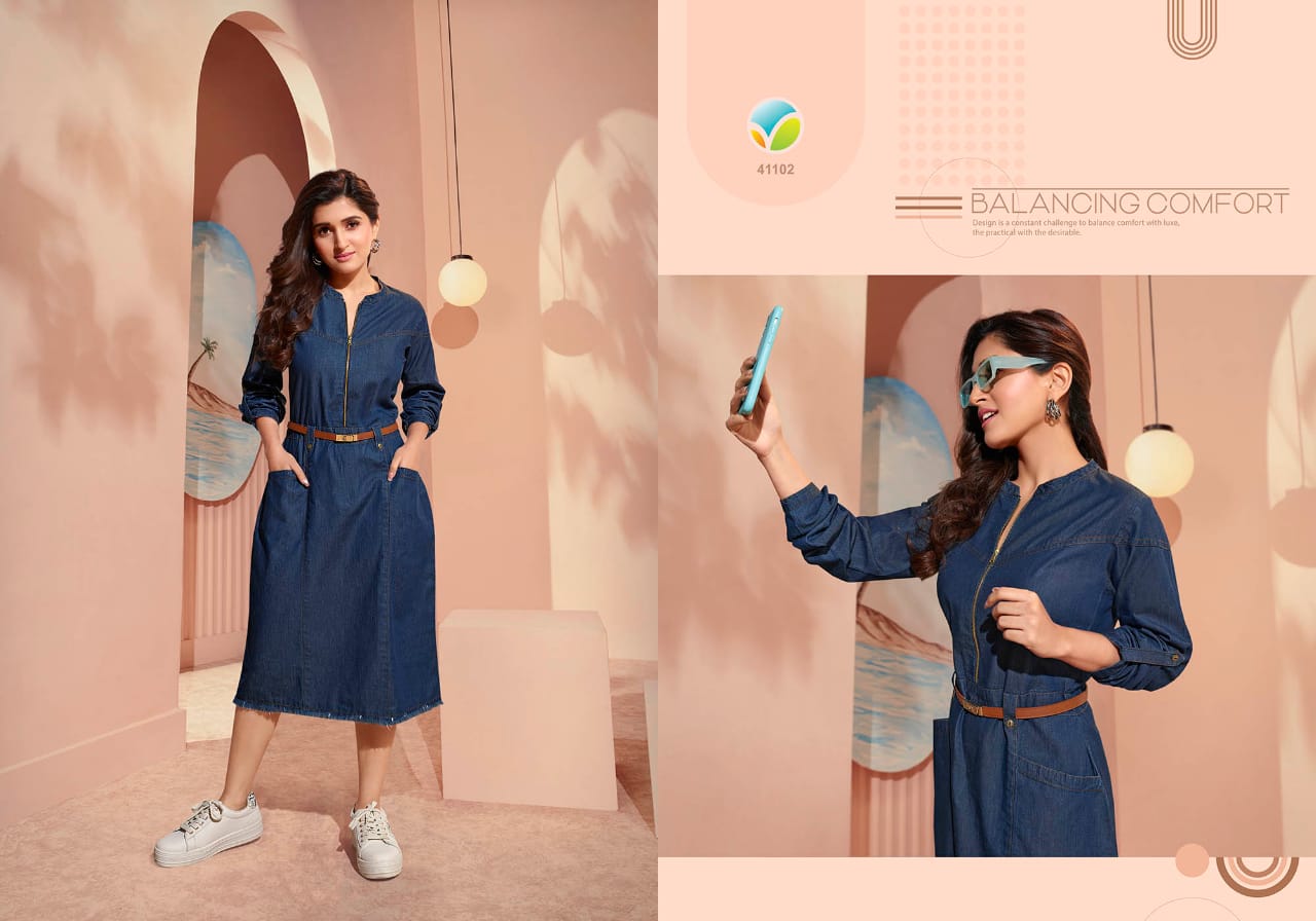 vinay fashion Tumbaa the denim 3 denim innovative look kurti catalog