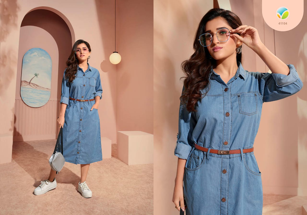 vinay fashion Tumbaa the denim 3 denim innovative look kurti catalog