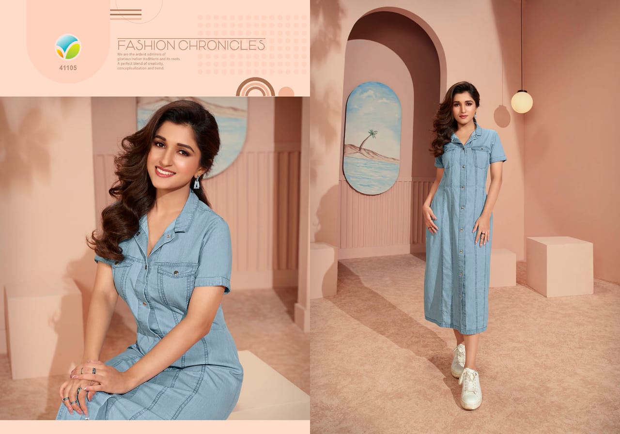 vinay fashion Tumbaa the denim 3 denim innovative look kurti catalog