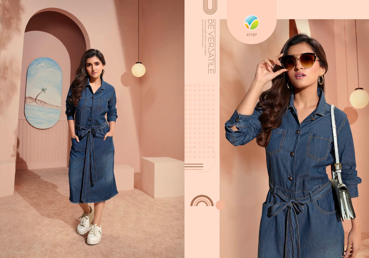 vinay fashion Tumbaa the denim 3 denim innovative look kurti catalog