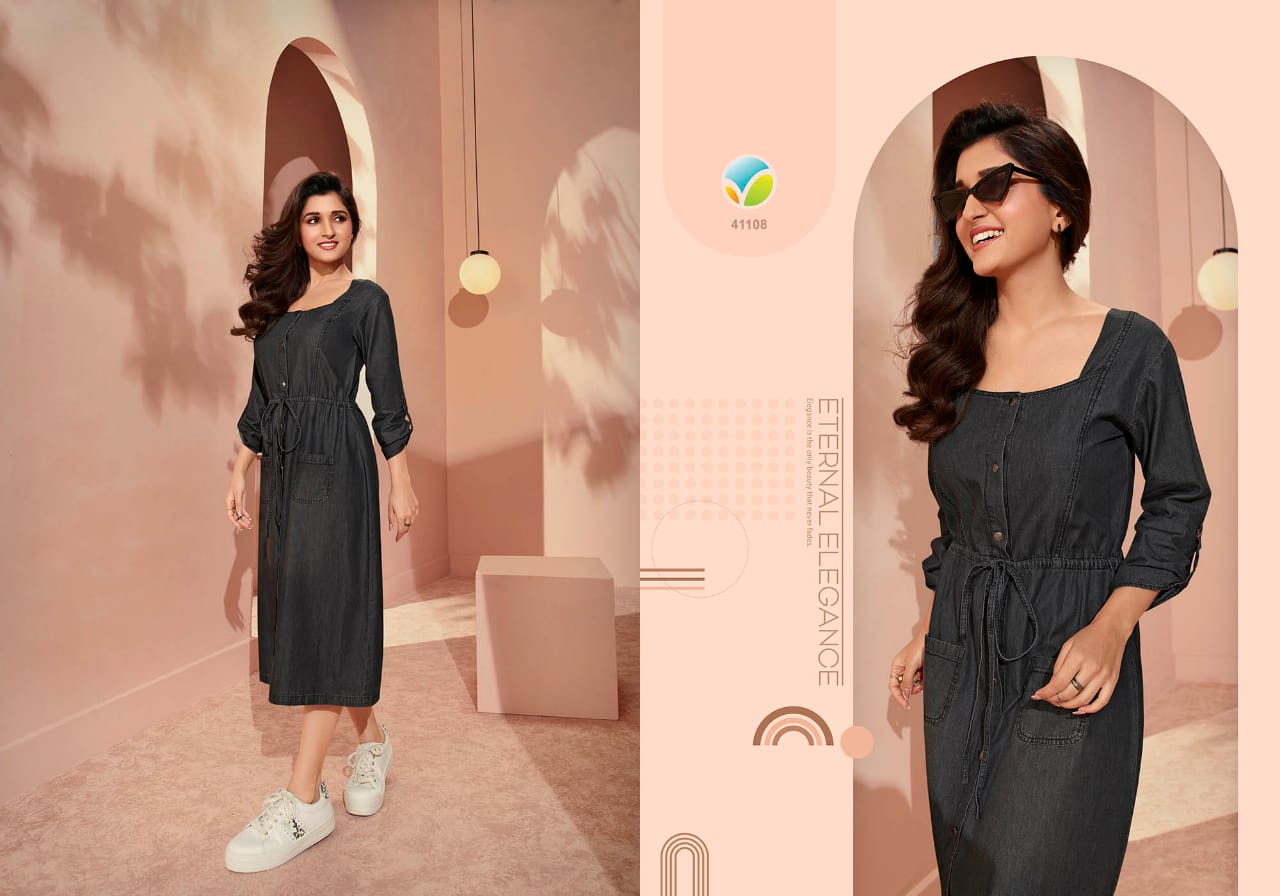 vinay fashion Tumbaa the denim 3 denim innovative look kurti catalog