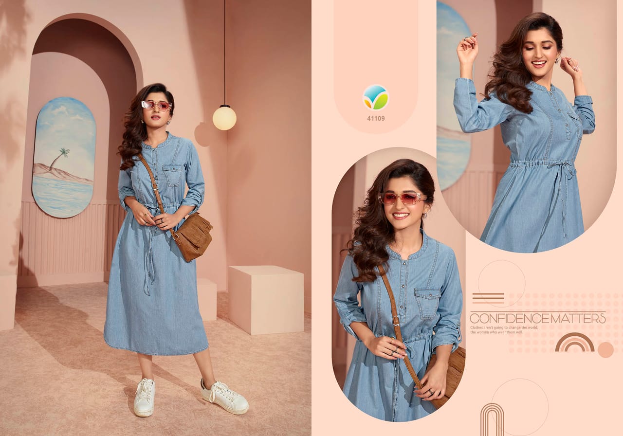 vinay fashion Tumbaa the denim 3 denim innovative look kurti catalog