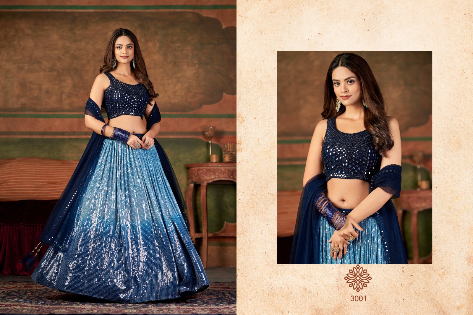 virasat aakrut vol 3 gerogette greceful look lehenga catalog