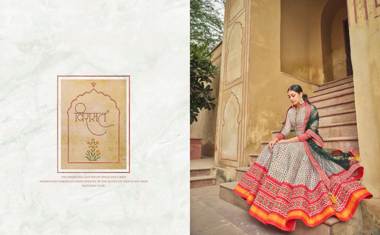 virasat patola dola silk gorgeous look top with dupatta catalog