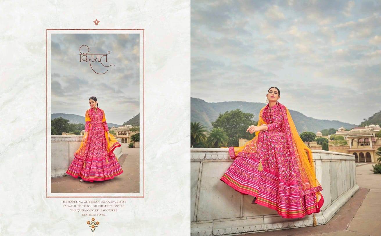 virasat patola dola silk gorgeous look top with dupatta catalog