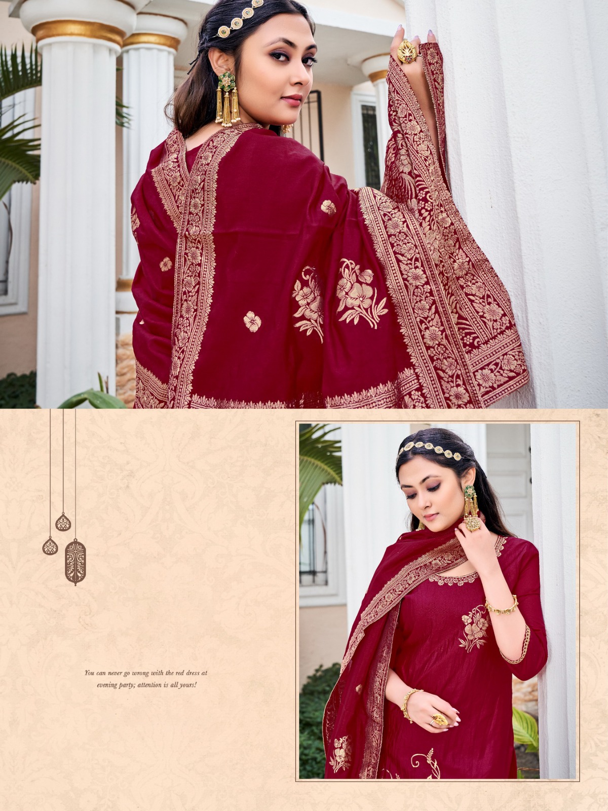 vitara fashion mastani viscose new and modern style top  pent with dupatta catalog