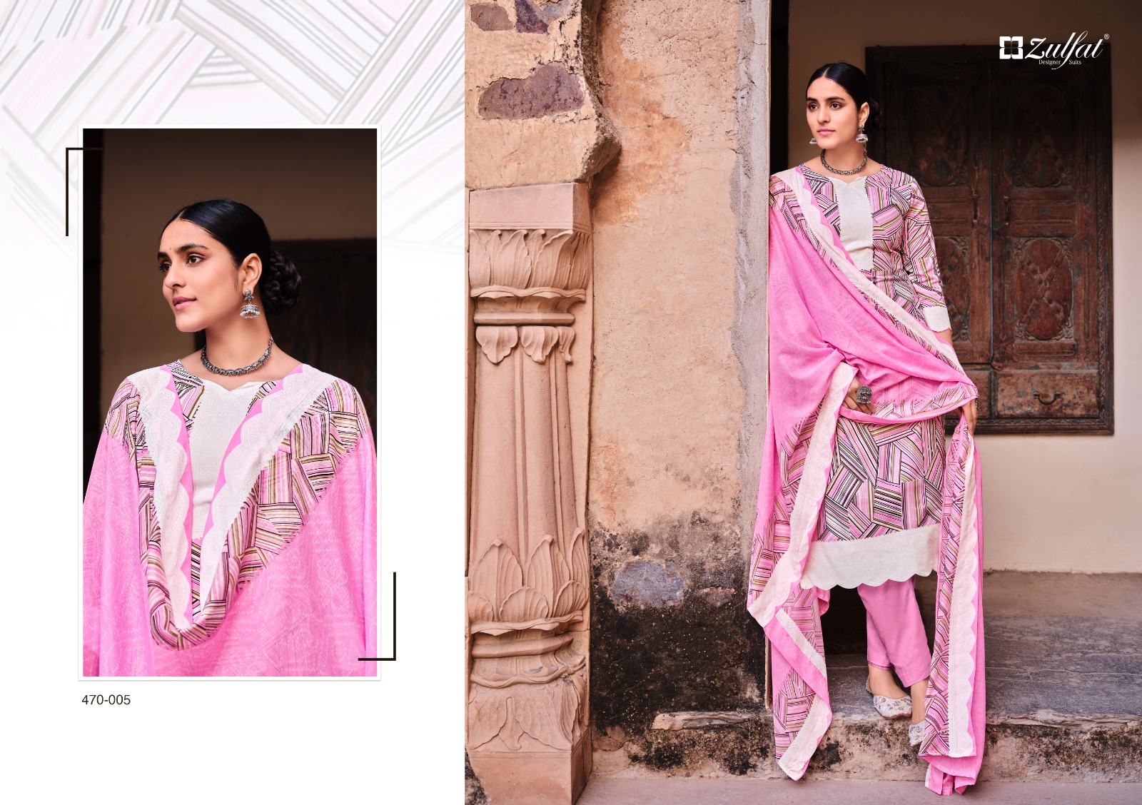 zulfat designer suit dinaaz cotton grace ful look salwar suit catalog