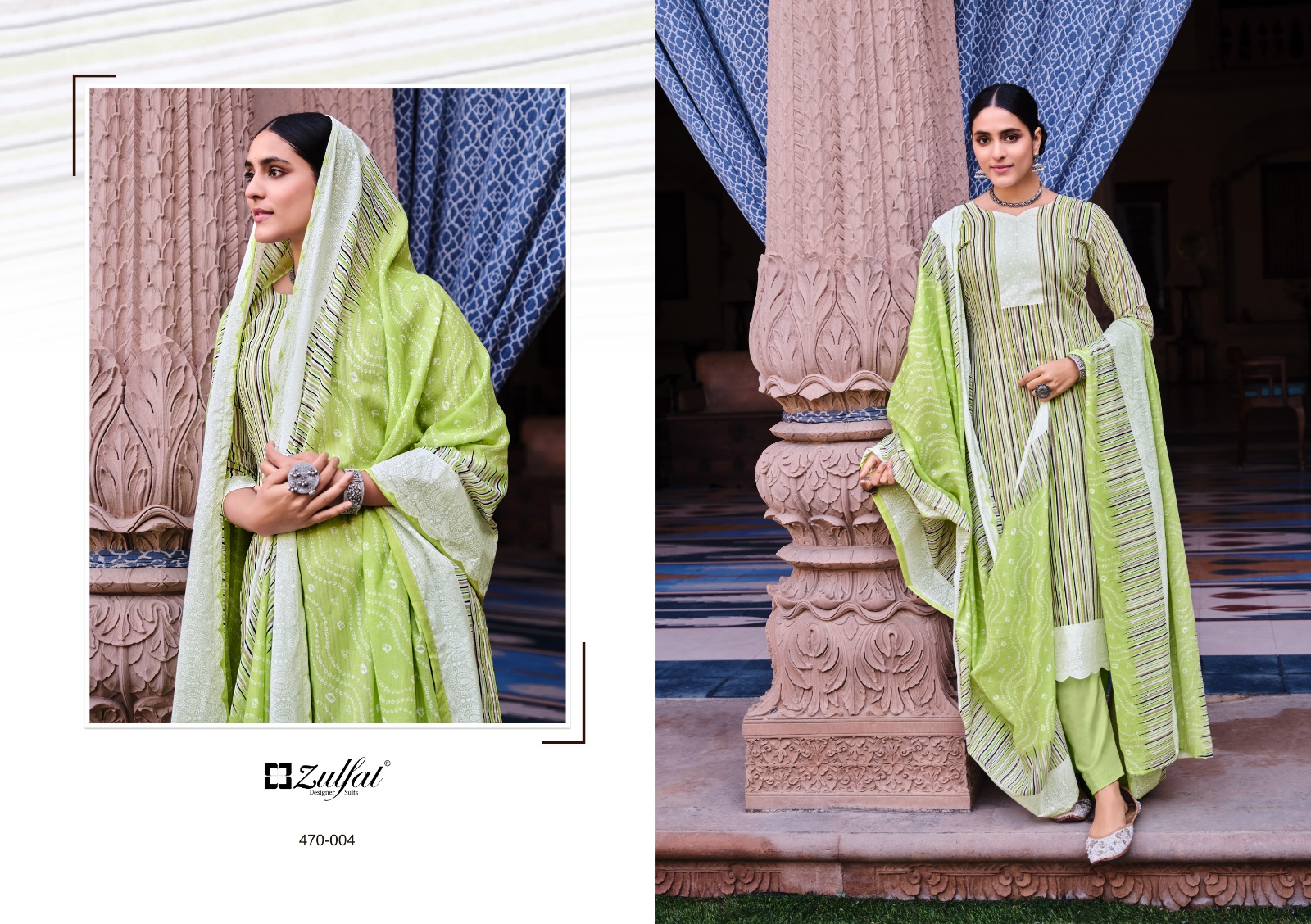 zulfat designer suit dinaaz cotton grace ful look salwar suit catalog