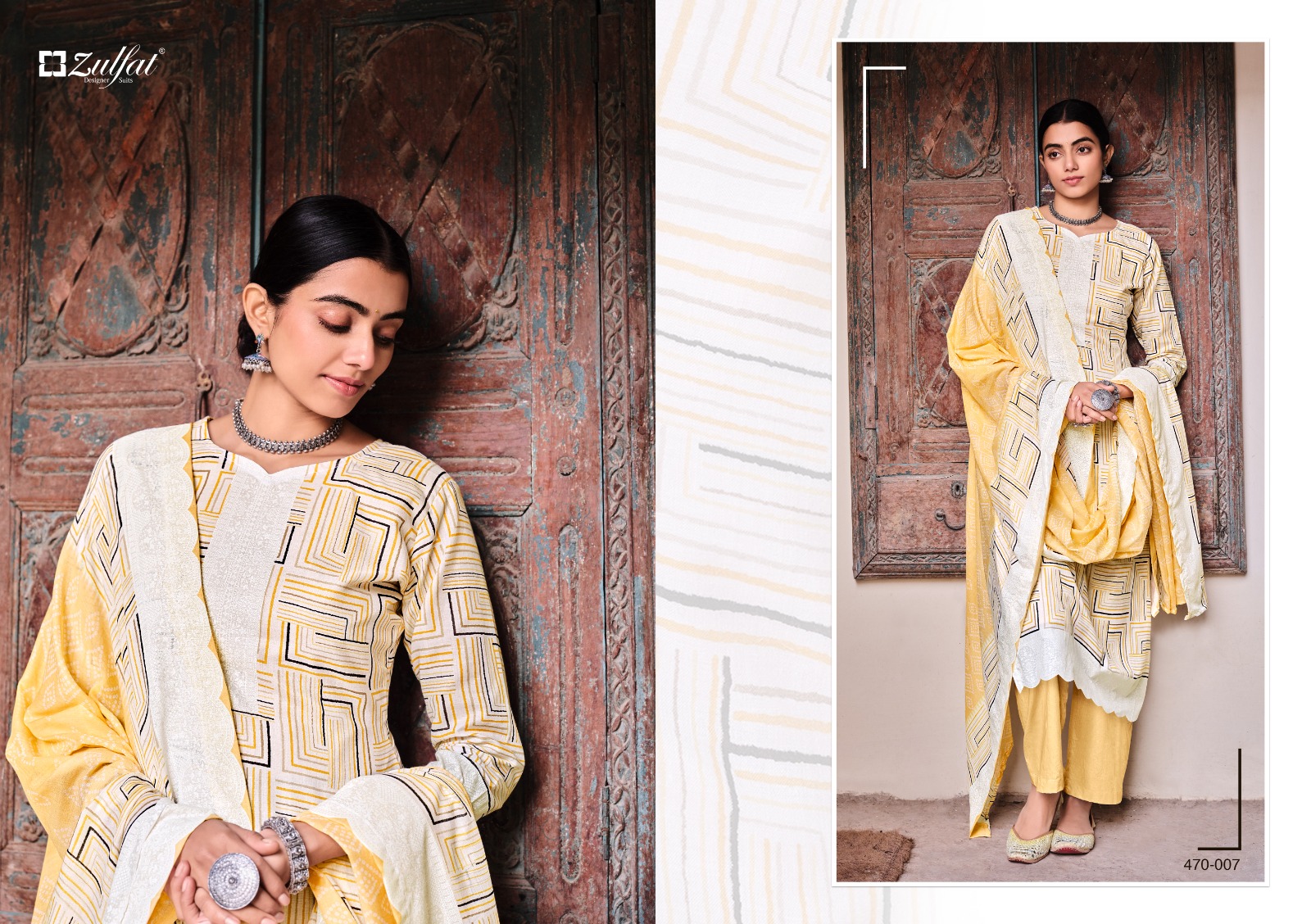 zulfat designer suit dinaaz cotton grace ful look salwar suit catalog