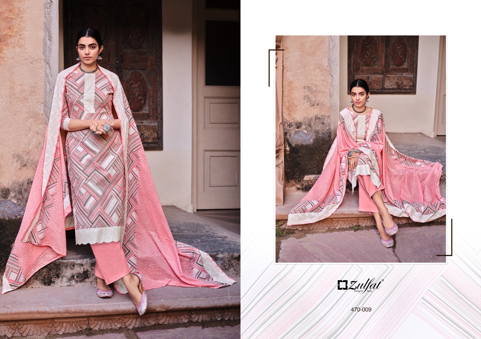 zulfat designer suit dinaaz cotton grace ful look salwar suit catalog