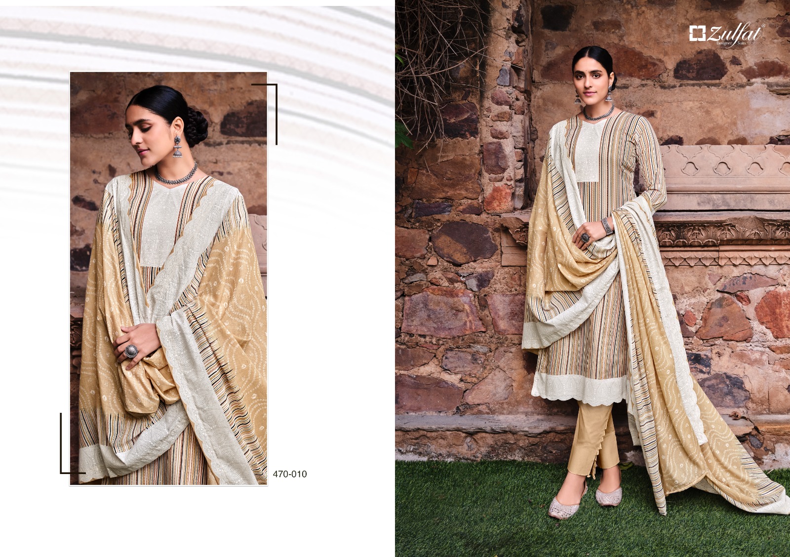 zulfat designer suit dinaaz cotton grace ful look salwar suit catalog