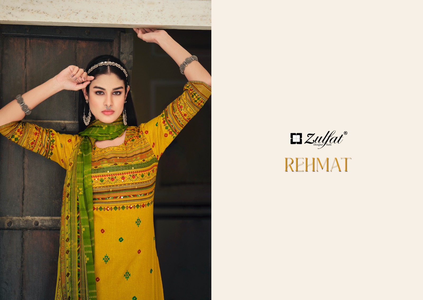 zulfat designer suit rehmat cotton graceful look salwar suit catalog