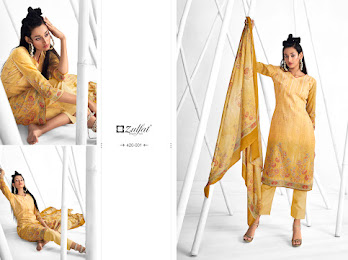 zulfat designer suit shaheen cotton graceful look salwar suit catalog