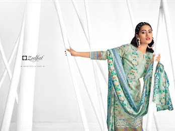 zulfat designer suit shaheen cotton graceful look salwar suit catalog