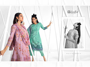 zulfat designer suit shaheen cotton graceful look salwar suit catalog