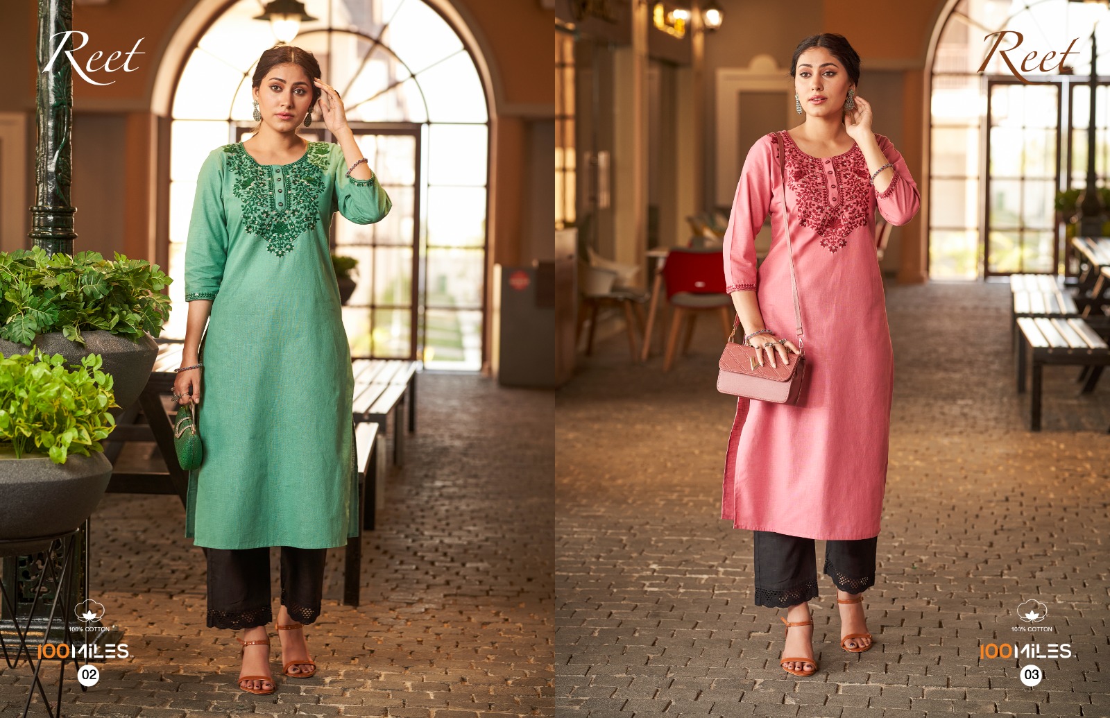 100 miles reet new and moden look kurti catalog