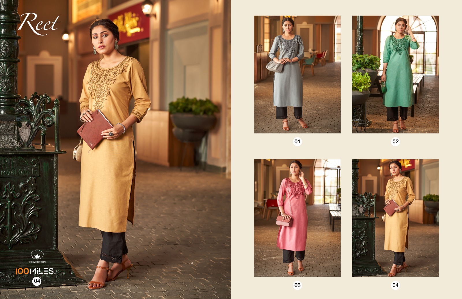 100 miles reet new and moden look kurti catalog