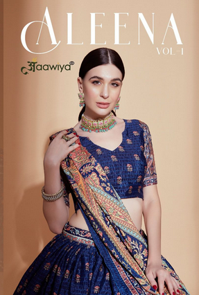 aawiya official aleena vol 1 chinnon festive look lehenga catalog