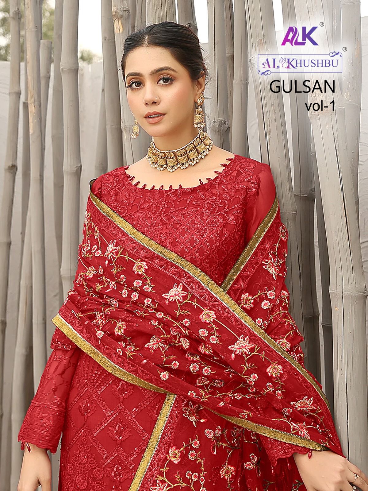 al khushbu gulsan vol 1  d no 4042 a b c d georgette elegant salwar suit catalog