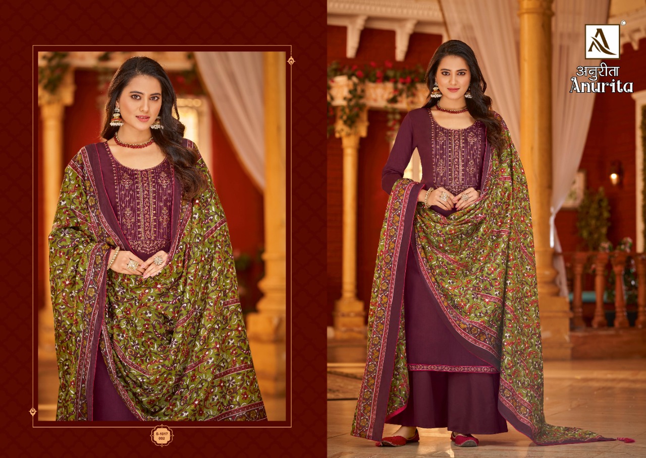 alok suit anurita zam  exclusive print salwar suit catalog